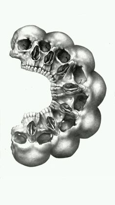 the letter c is made up of skulls