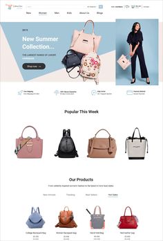 an image of a woman's handbag website