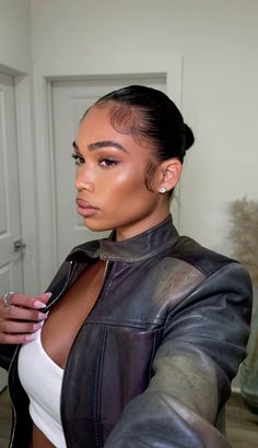 Briana Monique, Natural Short Cuts, Slick Back Bun, Lori Harvey, Slick Back, Hair St, Hair Dye Colors