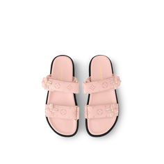 LOUIS VUITTON® - Lv Sunset Flat Comfort Mule - Light Pink