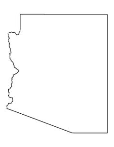 a simple outline of the state of arizona