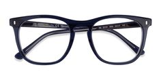 Clear Navy square eyeglasses available in variety of colors to match any outfit. These stylish Full-Rim, Large - sized Acetate eyeglasses include a case. The price includes free 1.5 Clear Single Vision Lenses and can change based on options selected during the checkout process. Ray Ban, Ray Bans, Lenses, My Style, Navy, Square