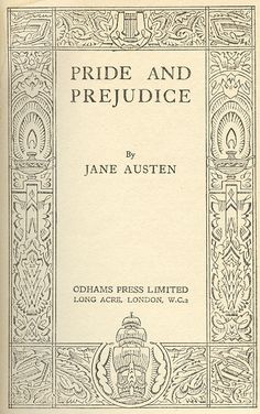 an old book with the title pride and prejudie