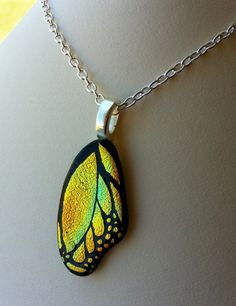 Etched Dichroic Butterfly Pendant Orange/yellow by jamiewhite88, $25.00 https://www.etsy.com/listing/98136079/etched-dichroic-butterfly-pendant-orange?ref=shop_home_active_2 Feel Pretty