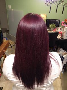 Hair Color Black Cherry, Global Grape Hair, Light Plum Hair, Redish Purplish Hair, Purple Cherry Hair, Plum Red Hair Color, Purple Wine Hair, Wine Purple Hair, Dark Purple Red Hair