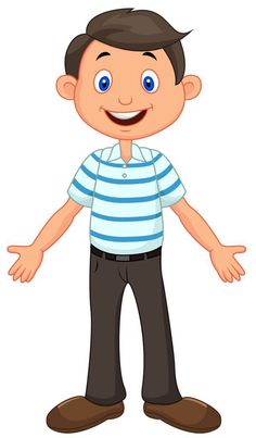 a boy in striped shirt and black pants standing with his hands out to the side