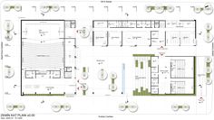 the floor plan for an office building, with several floors and various areas that are connected to each other