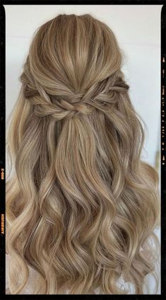 Bridesmaid Hair Braid, Low Ponytails, Loose Braid, Bridal Hair Half Up, Braid Twist, Half Up Wedding Hair