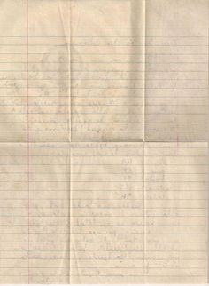 an old piece of paper with writing on it that is lined up in two rows