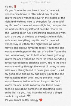 a letter written to someone about their love for the one you've been with