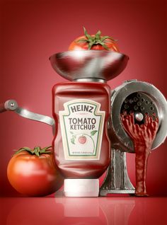 an image of tomato ketchup and tomatoes