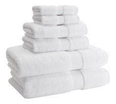 white towels stacked on top of each other