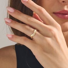 Star Pave Wave Ring in Gold Celestial Inspiration, Sunburst Ring, Baguette Earring, Gold Wave Ring, Curve Ring, Dot Ring, Celtic Knot Ring, Sunflower Necklace, Gold Link Chain