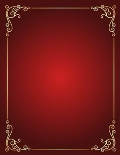 a red and gold background with an ornate frame