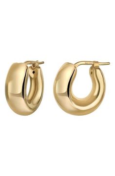 Handcrafted in Italy from 14-karat gold, these chunky hoop earrings will bring bold shine to your everyday ensembles. 3/4" hoop diameter; 3/8" width Snap-post closure 14k gold Made in Italy Bony Levy, Chunky Hoop Earrings, Gold Hoops, Christmas Wishlist, Sofia, Gold Earrings, Jewelry Earrings, In Italy, Hoop Earrings