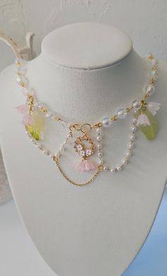 This cottagecore flower necklace makes a perfect fit for any dainty and cute outfit! This fairy core necklace can stacked with other necklaces or worn alone for any occasion. It is also the perfect gift for any nature lover.  It looks chick and stylish so add this to your collection today and show it off all day long! Length: 15" 💖 handmade with love ✨ aesthetic packaging  🎁gift ready If you need a personalized note please message me Care instructions  *avoid getting wet *store In cool,dry place. Plastic baggies work fine and jewelry will come with a bag *oxygen accelerates tarnish Please keep in mind that every piece is handmade by me thus giving each piece their own unique character. Therefore understand that no two piece are exactly alike and may vary slightly from the picture. Thank Delicate Pink Pendant Flower Necklace, Delicate Pink Flower Pendant Necklace, Dainty Pink Pendant Flower Necklace, Cute Necklaces For Spring Gift, Cute Flower Necklace With Flower Charm, Feminine Flower Pendant Necklace With Clavicle Chain, Feminine Flower Necklace With Clavicle Chain, Cute Spring Necklace As A Gift, Feminine Spring Jewelry Gift