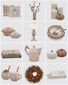 (43) autumn home essentials ♡ 01. pillows | plant | candles & pumpkin 02. pumpkin pots | lamp | pie dishes 03. books | kettle |... – @marilynjeansims on Tumblr Sims 4 Cc Furniture Autumn, Sims 4 Cc Furniture Dump, Sims 4 House Accessories, Sims Objects Cc, Sims4 Cc Houses Furniture, Sims 4 Unfurnished House, Sims 4 Shop Cc, Sims 4 Urban Traits