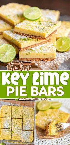 the best key lime pie bars are made with lemons, limes and sugar