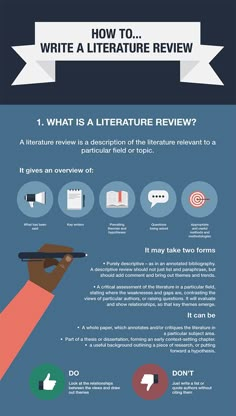 an info sheet describing how to write literature