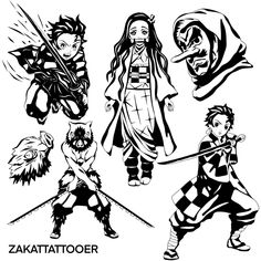 the seven avatars of zakattofer from naruto and his friends