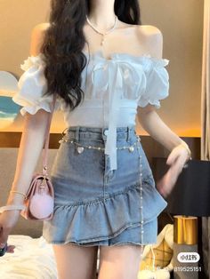 Cute Dress Outfits, Moda Paris, Korean Fashion Dress, Simple Trendy Outfits, Looks Chic, Kpop Outfits, Girly Outfits