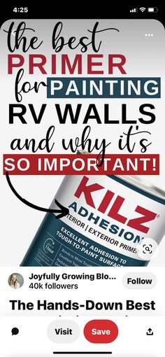 the best primer for painting rv walls and why it's so important