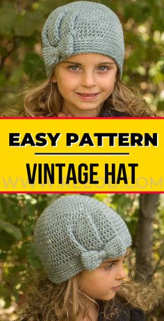 crochet The Vienna Vintage Hat pattern     #hat  #crorchet #crocehtpattern Vintage Hat Pattern, Cappello Cloche, Hat Pattern Crochet, Easy Crochet Hat Patterns, شال كروشيه, Hat Crochet Pattern, Hat Tutorial, Crochet Hat Free