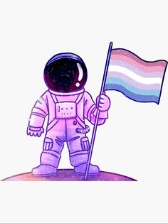 an astronaut holding a flag on the moon