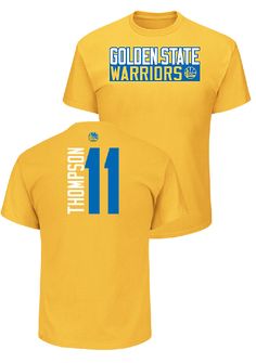 the golden state warriors are wearing their number 11 t - shirt