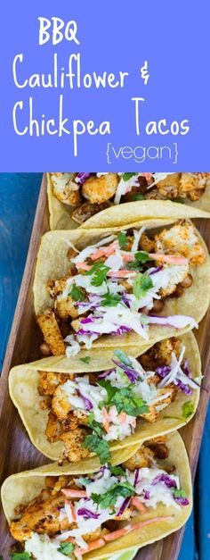 three chicken tacos with cole slaw and cilantro sauce