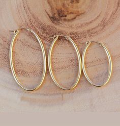 Oval Hoop Earrings, Gold Filled Hoop Earrings, Small Medium Large Oval Gold Hoops, Gold Oval Jewelry For Women, Geometric Gold Oval Earring Gold Oval Earrings, Small Business Items, Oval Jewelry, Oval Hoop Earrings, Hoops Gold, Hoop Earrings Gold