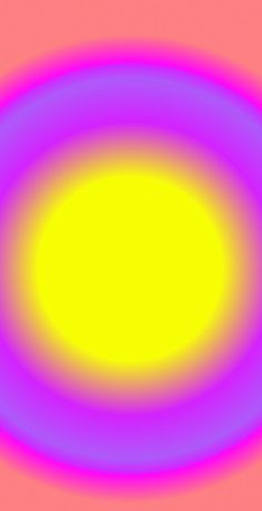 an image of a yellow and blue circle on a pink background, with the center in red