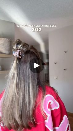 Clipped Hair, Half Up Bun, Easy Hair Updos, Fast Hairstyles, Bun Hairstyles For Long Hair, Easy Hairstyles For Long Hair, Quick Hairstyles, Face Hair