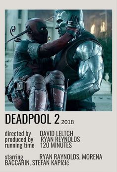 made by me @nilsu3003 ,Deadpool 2 Movie polaroid poster, Information page , with the characters deadpool and colossus Deadpool And Colossus, Deadpool 2 Poster, Deadpool 2 Movie, Deadpool Poster, Poster Information, Deadpool 2, Aesthetic Posters