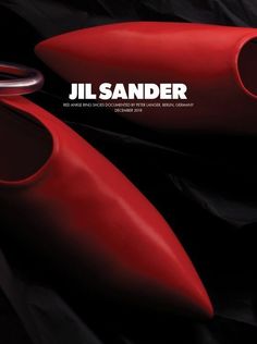 the cover of jil sander's new album, red shoes are laying on top of each other