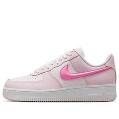 (WMNS) Nike Air Force 1 '07 LX 'Paw Print' HM3696-661 Pink Nike Air Force 1 For Sports, Nike Air Force 1 Pink Sports Shoes, Limited Edition Sneakers, Nike Air Force 1 07, Back To School Outfits, Paw Prints, Bold Black, Sport Sneakers, Nike Air Force 1