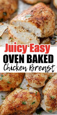 Healthy Baked Chicken Breasts (Boneless Skinless) Boneless Chicken Breast Oven, Baked Chicken Breast Recipes Oven, Boneless Skinless Chicken Breast Recipes Baked, Boneless Skinless Chicken Breast Recipe, Baked Skinless Chicken Breast, Baked Boneless Skinless Chicken Breast, Healthy Baked Chicken Breast, Baked Boneless Chicken Breast, Harvest Meals