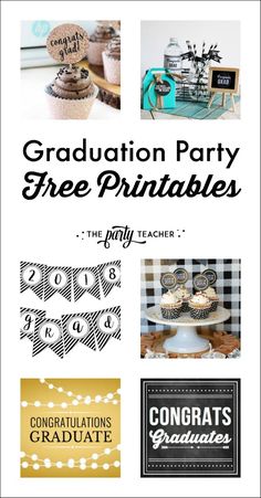 graduation party free printables for teachers and students to use on their own projects