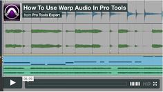 an audio player with the words how to use warp audio in pro tools on it