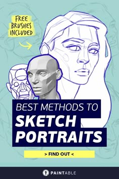 the best method to sketch portraits in photoshopped with adobe and paintables