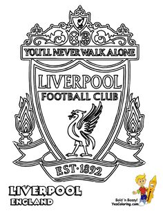 liverpool football club coloring page with the emblem