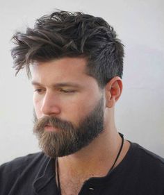 beards carefully curated Guys Hairstyles, Top Haircuts For Men, Boy Haircuts, Guys Fashion, Mens Hairstyles Medium, Men Haircut Styles, Hipster Style, Men's Haircut, Corte De Cabelo Masculino