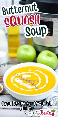 an easy recipe for cozy fall nights butternut squash soup