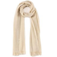 Add a touch of sparkle and shine to your winter accessories with the Belle Scarf from Shiraleah. This classic cold weather accessories comes in a classic ivory color with a raw tufted hem and is knitted throughout with a subtle lurex thread, creating a beautiful, shimmery effect on the fabric. Luxuriously soft and warm, this chic layering piece is the perfect pop of color for your neutral winter outfits. Pair with other items from Shiraleah to complete your look, or go all in for the whole range Elegant Cream Scarves For Fall, Neutral Winter Outfits, Neutral Winter Outfit, Toddler Girl Toys, Wardrobe Accessories, Denim Sweater, Perfume Gift Sets, Sparkle And Shine, Perfume Gift