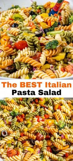 the best italian pasta salad is made with fresh vegetables and nourishment, it's so good to eat