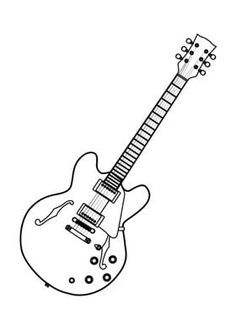 an electric guitar drawn in black and white on a white background with the caption's name