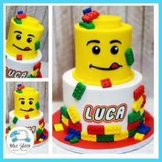 this is a lego cake for a child's birthday