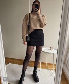 Black Mini Skirt Outfit Winter, Female Office Outfits, Mini Skirt Winter Outfit, Leather Mini Skirt Outfit, Mini Skirt Outfit Winter, Black Mini Skirt Outfit, Mini Skirt Outfit, Female Office