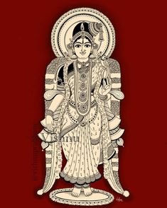 an image of the hindu god in black and white on a red background with text that reads