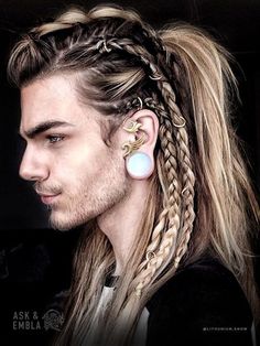 Male Hair Braiding Styles, Trending Hairstyles For Men, Blond Rose, Braid Styles For Men, Long Face Hairstyles, Face Shape Hairstyles